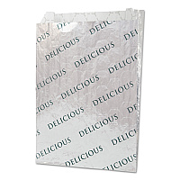 Bagcraft Foil/Paper/Honeycomb Insulated Bag, Delicious Labeling, 8" x 2" x 6", White, 1,000/Carton (BGC300519)