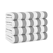 California Cabana Beach Towels 30x70 Gray, Pack Of 4 (PNP-CABANA-GY)