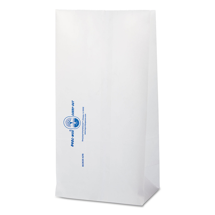 Bagcraft Dubl Wax SOS Bakery Bags, 6.13" x 4" x 12.38", White, 1,000/Carton (BGC300298)