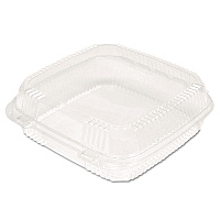 Pactiv Evergreen ClearView SmartLock Hinged Lid Container, 9.22 x 8.88 x 2.91, Clear, Plastic, 200/Carton (PCTYCI81110)