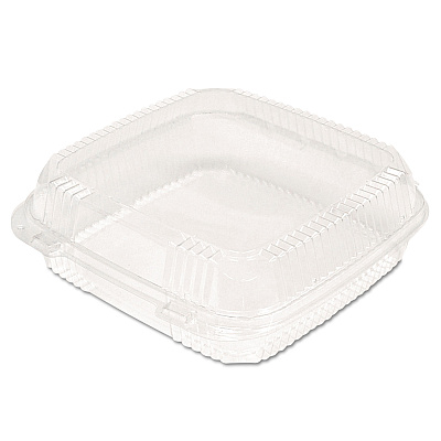 Pactiv Evergreen ClearView SmartLock Hinged Lid Container, 9.22 x 8.88 x 2.91, Clear, Plastic, 200/Carton (PCTYCI81110)