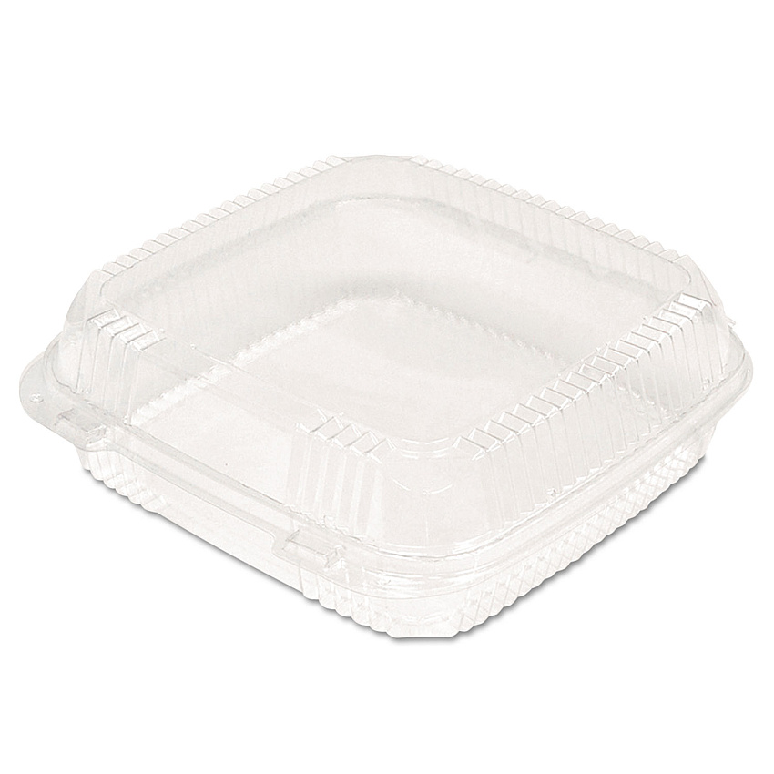 Pactiv Evergreen ClearView SmartLock Hinged Lid Container, 9.22 x 8.88 x 2.91, Clear, Plastic, 200/Carton (PCTYCI81110)