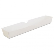 SCT Footlong Hot Dog Tray, 10.25 x 1.5 x 1.25, White, Paper, 500/Carton (0711)