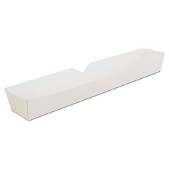 SCT Footlong Hot Dog Tray, 10.25 x 1.5 x 1.25, White, Paper, 500/Carton (SCH0711)