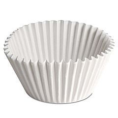 Hoffmaster Fluted Bake Cups, 2.25 Diameter x 1.88 h, White, Paper, 500/Pack, 20 Packs/Carton (HFM610070)