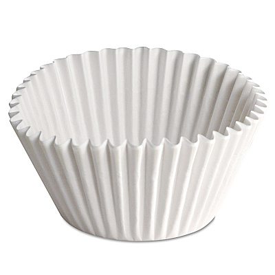 Hoffmaster Fluted Bake Cups, 2.25 Diameter x 1.88 h, White, Paper, 500/Pack, 20 Packs/Carton (HFM610070)