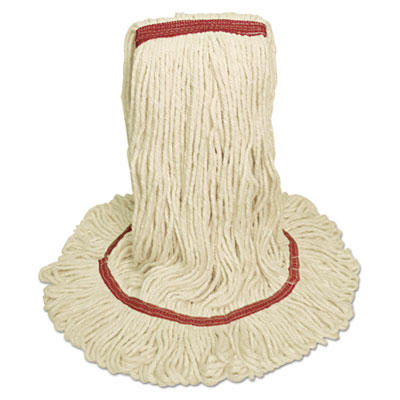 Boardwalk Mop Head, Premium Standard Head, Cotton/rayon Fiber, Large, White, 12/carton (BWK503WHNB)