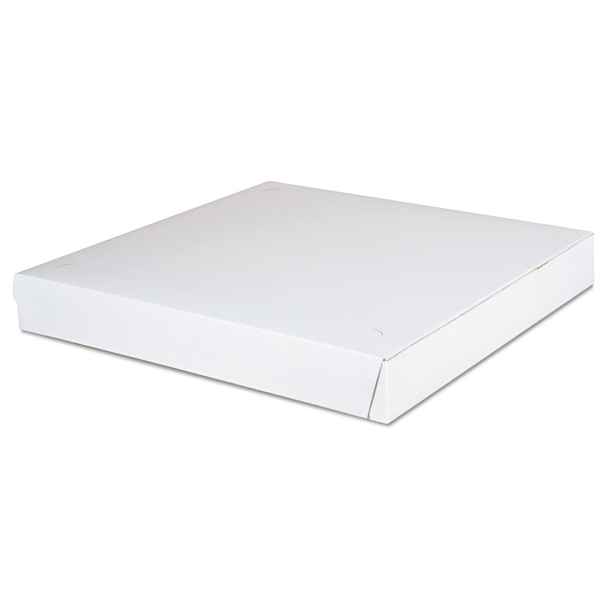 SCT Lock-Corner Pizza Boxes, 14 x 14 x 1.88, White, Paper, 100/Carton (SCH1465)