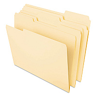 Universal Deluxe Heavyweight File Folders, 1/3-Cut Tabs: Assorted, Legal Size, 0.75" Expansion, Manila, 50/Pack (UNV16420)