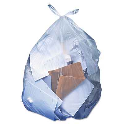Heritage Linear Low-Density Can Liners, 56 gal, 1.1 mil, 43" x 47", Clear, 100/Carton (HERH8647SC)