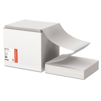 Universal Printout Paper, 1-Part, 18 lb Bond Weight, 9.5 x 11, White, 2,700/Carton (15801)