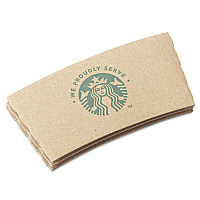 Starbucks Cup Sleeves, Fits 12, 16, 20 oz Hot Cups, Kraft, 1,380/Carton (SBK11020575)