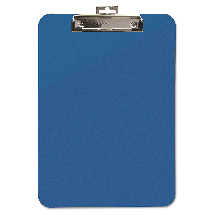 Mobile OPS Unbreakable Recycled Clipboard, 0.25" Clip Capacity, Holds 8.5 x 11 Sheets, Blue (BAU61623)
