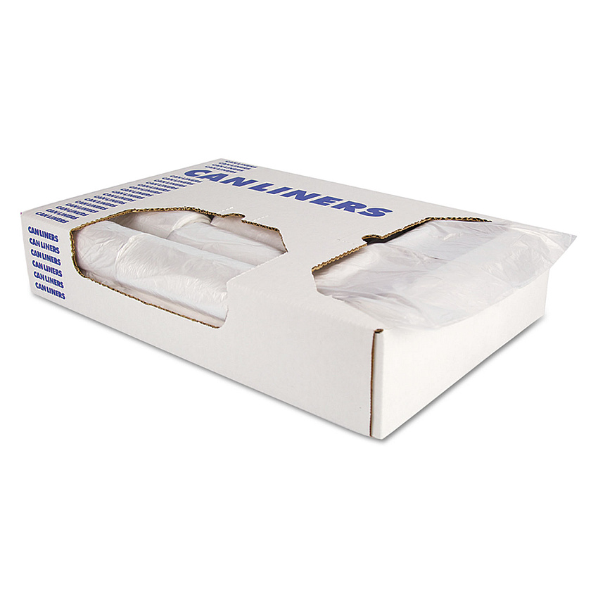 Heritage High-Density Waste Can Liners, 30 gal, 16 mic, 30" x 37", Natural, 25 Bags/Roll, 20 Rolls/Carton (HERZ6037XNR01)