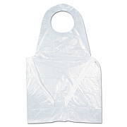 AmerCareRoyal Heavyweight Poly Aprons, 28 x 46, 1 mil, One Size Fits All, White, 500/Carton (RPA20)