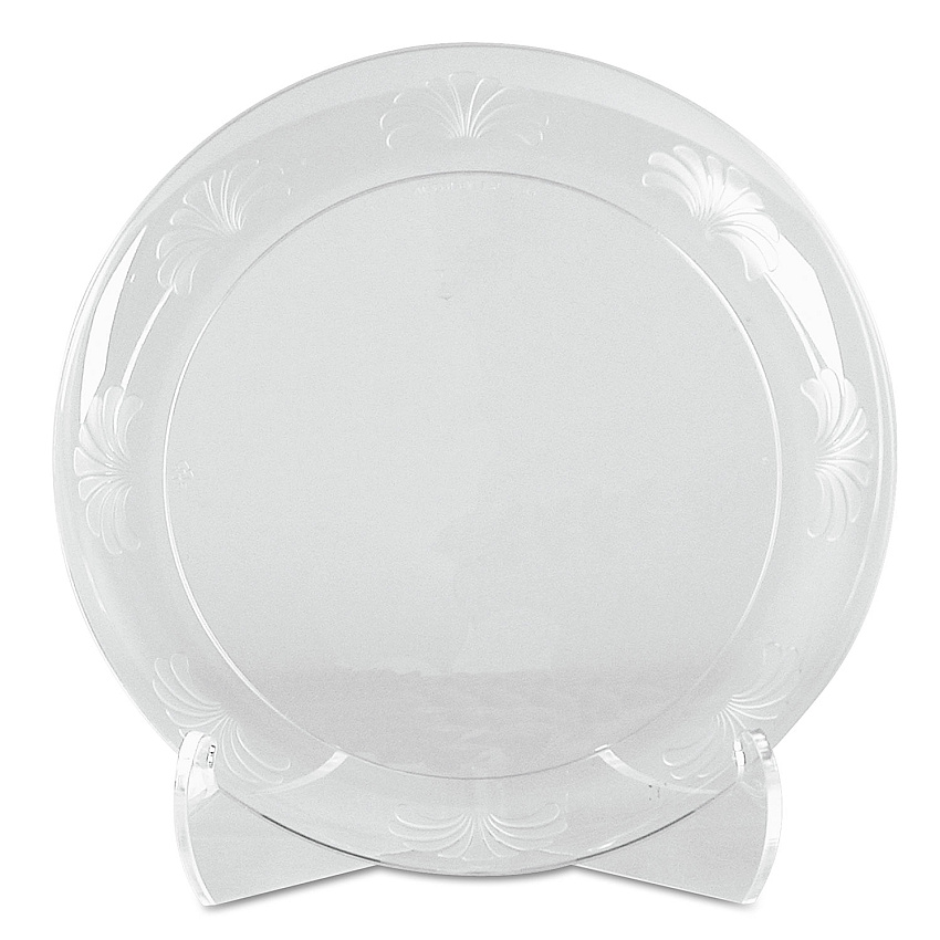 WNA Designerware Plates, Plastic, 6" dia, Clear, 18/Pack, 10 Packs/Carton (WNADWP6180)