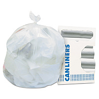 Heritage High-Density Waste Can Liners, 33 gal, 16 mic, 33" x 40", Natural, 25 Bags/Roll, 10 Rolls/Carton (HERZ6640VNR01)