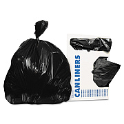 Heritage Linear Low-Density Can Liners, 30 gal, 0.9 mil, 30" x 36", Black, 200/Carton (HERH6036TK)