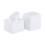 Bck2u Coral Fleece Salon Towel 16x27 White, Pack Of 10 (PNP915117WH)