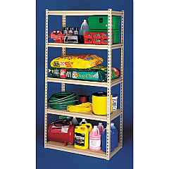 Tennsco Stur-D-Stor Shelving, Five-Shelf, 36.5w x 18.5d x 72h, Sand (TNNLSS361872)