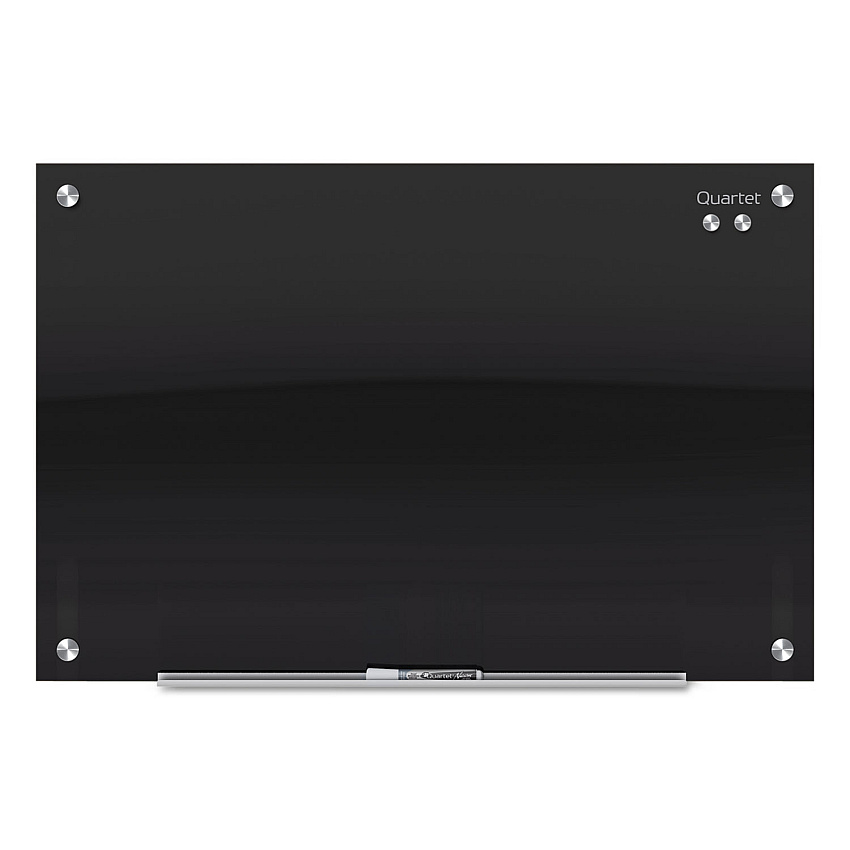 Quartet Infinity Glass Marker Board, 72 x 48, Black Surface (QRTG7248B)