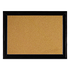 Quartet Cork Bulletin Board with Black Frame, 17 x 11, Tan Surface (QRT79279)