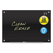 Quartet Infinity Glass Marker Board, 36 x 24, Black Surface (QRTG3624B)
