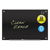 Quartet Infinity Glass Marker Board, 36 x 24, Black Surface (QRTG3624B)