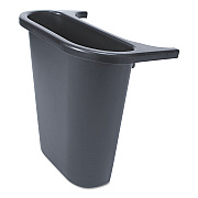 Rubbermaid Commercial Saddle Basket Recycling Bin, Plastic, Black (RCP295073BLA)