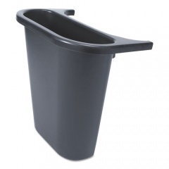 Rubbermaid Commercial Saddle Basket Recycling Bin, Plastic, Black (295073BLA)