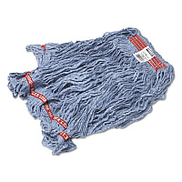 Rubbermaid Commercial Swinger Loop Wet Mop Heads, Cotton/Synthetic, Blue, Large, 6/Carton (RCPC113BLU)