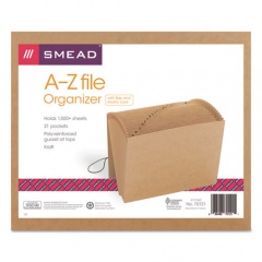 Smead Indexed Expanding Kraft Files, 21 Sections, Elastic Cord Closure, 1/21-Cut Tabs, Letter Size, Kraft (70121)