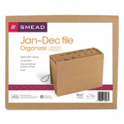 Smead Indexed Expanding Kraft Files, 12 Sections, Elastic Cord Closure, 1/12-Cut Tabs, Letter Size, Kraft (70186)