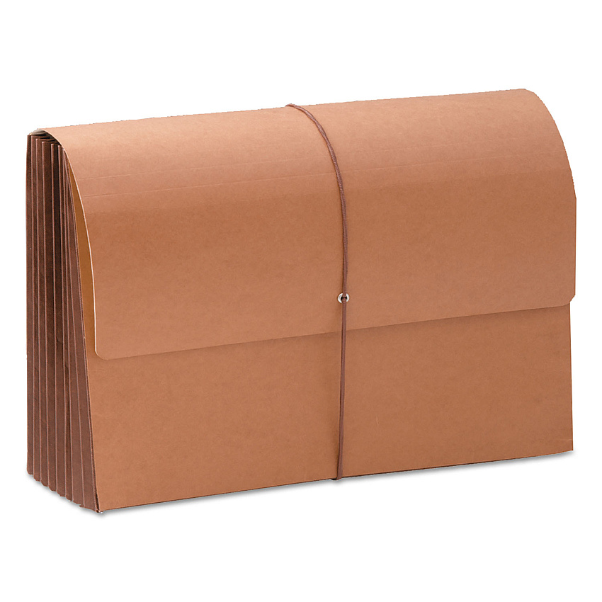 Smead TUFF Expanding Wallets, 7" Expansion, 1 Section, Elastic Cord Closure, Legal Size, Redrope (SMD71167)