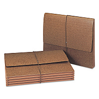 Smead Classic Expanding Wallets with Tear-Resistant Gusset and Elastic Cord, 3.5" Expansion, 1 Section, Letter Size, Redrope, 10/BX (SMD71453BX)