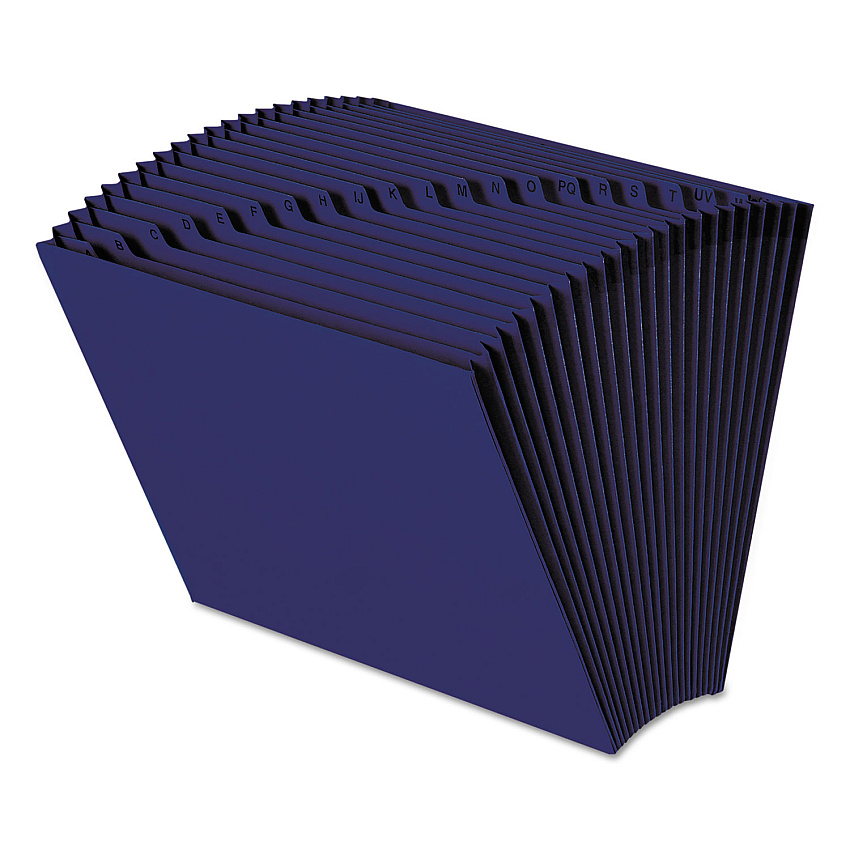 Smead Heavy-Duty Indexed Expanding Open Top Color Files, 21 Sections, 1/21-Cut Tabs, Letter Size, Navy Blue (SMD70720)