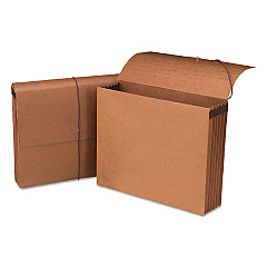 Smead Recycled Redrope Wallets, 5.25" Expansion, 1 Section, Elastic Cord Closure, Letter Size, Redrope, 10/Box (SMD71198)