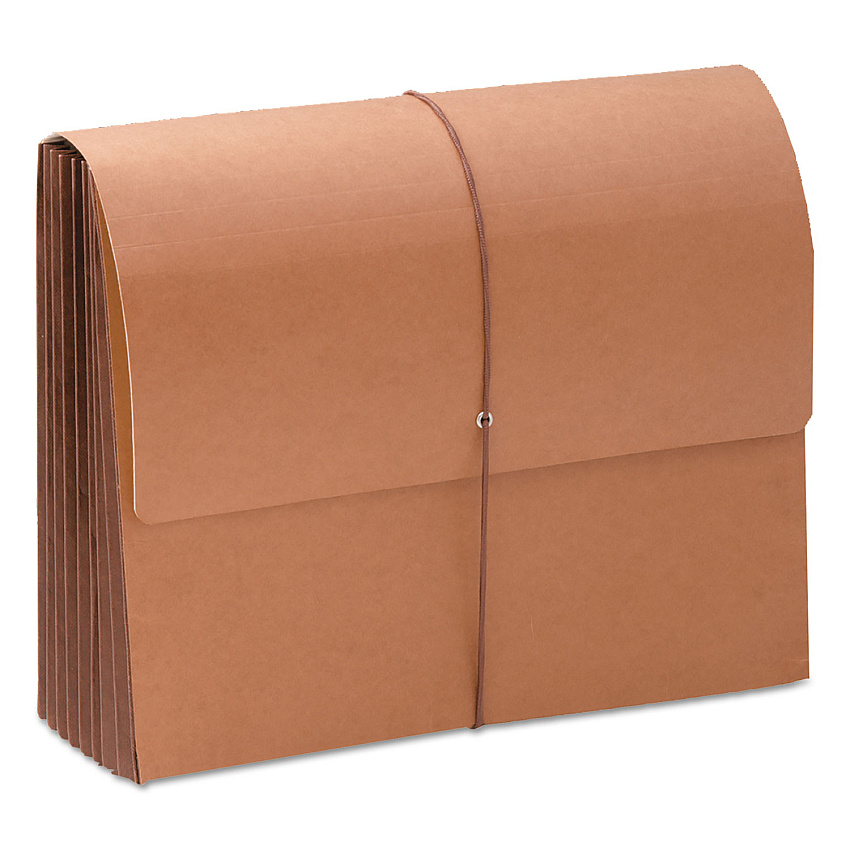 Smead TUFF Expanding Wallets, 7" Expansion, 1 Section, Elastic Cord Closure, Letter Size, Redrope (SMD71165)