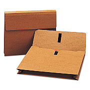 Smead Expanding Wallet with Hook and Loop Closure, 2" Expansion, 1 Section, Hook/Loop Closure, Letter Size, Redrope (SMD77142)