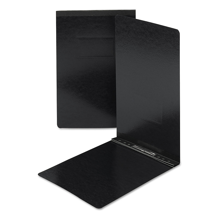 Smead Prong Fastener Pressboard Report Cover, Two-Piece Prong Fastener, 2" Capacity, 8.5 x 14, Black/Black (SMD81733)