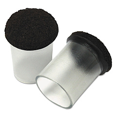 Master Caster Like New Solutions, Floor Savers, Round, 1.38" Diameter, Clear/Gray, 8/Pack (MAS88450)