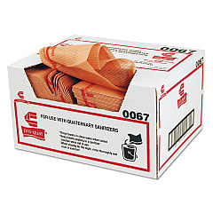 Chix Pro-Quat Food Service Towels, Medium Duty, 13 x 21, Red, 150/Carton (CHI0067)