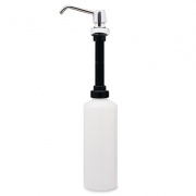 Bobrick Contura Lavatory-Mounted Soap Dispenser, 34 oz, 3.31 x 4 x 17.63, Chrome/Stainless Steel (822)