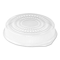 HFA Plastic Dome Lid, Round, Embossed, Fits 212/213, 16" Diameter, Clear, 25/Carton (HFA2012DL)