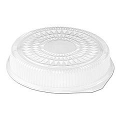 HFA Plastic Dome Lid, Round, Embossed, Fits 212/213, 16" Diameter, Clear, 25/Carton (HFA2012DL)