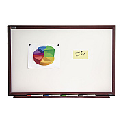 AbilityOne 7110016305169, SKILCRAFT Magnetic Porcelain Dry Erase Board, 36 x 24, White Surface, Brown Mahogany Frame