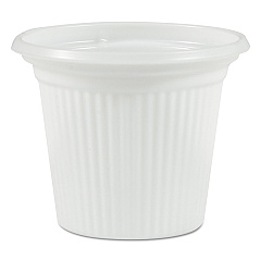 Plastifar Plastic Condiment Cups, 0.75 oz, Translucent, 250/Sleeve, 20 Sleeves/Carton (PST11014)