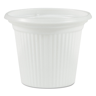 Plastifar Plastic Condiment Cups, 0.75 oz, Translucent, 250/Sleeve, 20 Sleeves/Carton (PST11014)