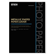 Epson Professional Media Metallic Luster Photo Paper, 5.5 mil, 13 x 19, White, 25/Pack (EPSS045597)