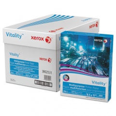 Xerox VITALITY MULTIPURPOSE PRINT PAPER, 92 BRIGHT, 24 LB, 8.5 X 11, WHITE, 500/REAM (3R02531RM)
